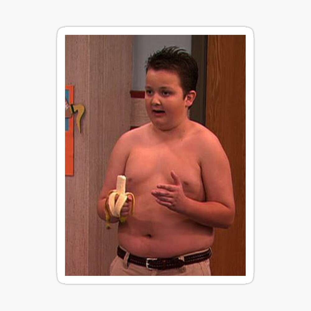 Gibby From Icarly Art Board Print By Orkney123 Redbubble - cave man with chest hair roblox