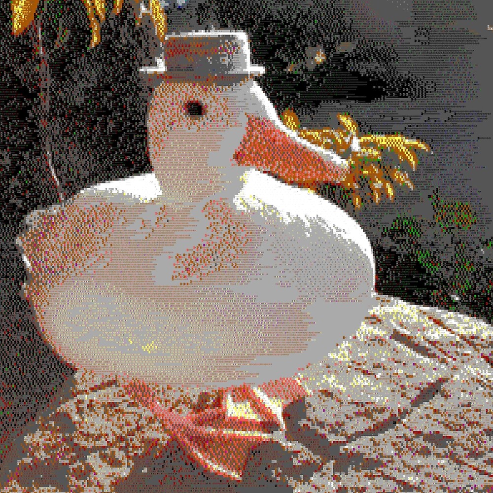 "Ascii Duck" by CaptianDan Redbubble