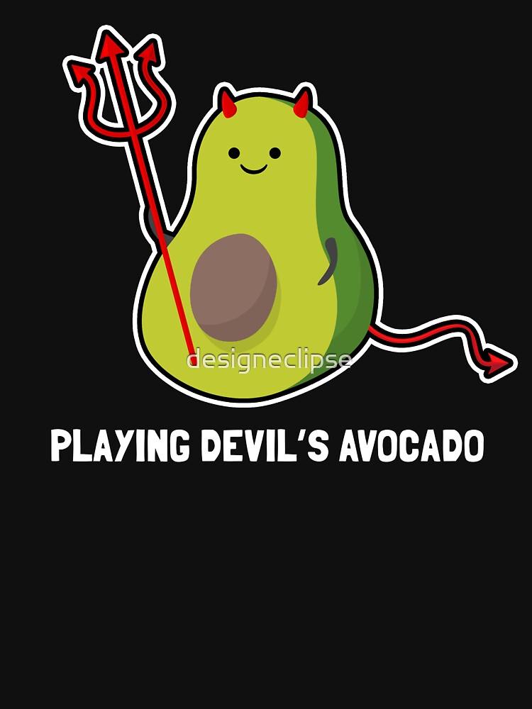 Playing Devils Avocado T Shirt For Sale By Designeclipse Redbubble Avocado T Shirts 5323