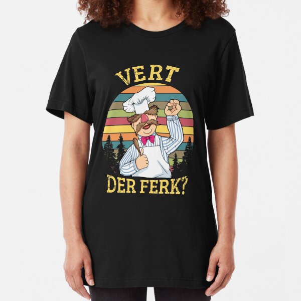 Vert Der Ferk Funny Swedish Chef Slim Fit T-Shirt