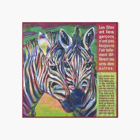 Uniforme (Le Zèbre) Art Board Print