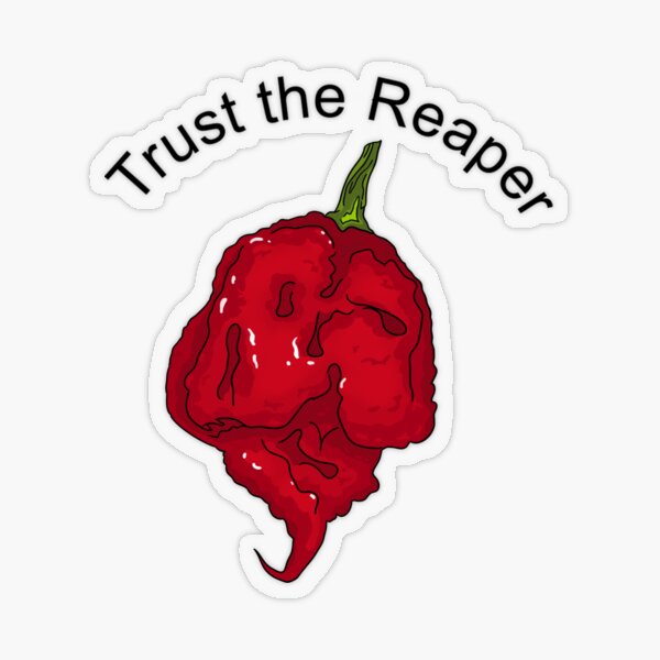 Carolina Reaper chili Transparent Sticker