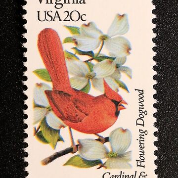 1982 20c Virginia State Bird Flower Postage Stamp