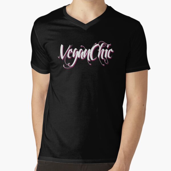 VeganChic ~ Majestic White V-Neck T-Shirt
