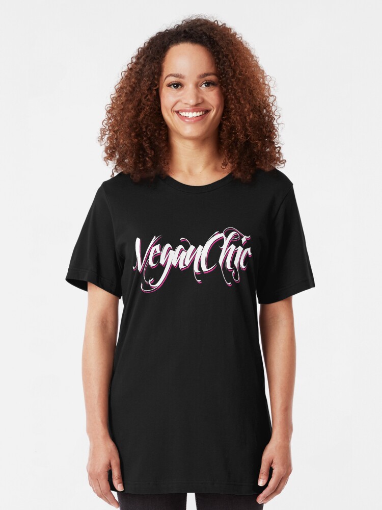 Alternate view of VeganChic ~ Majestic White Slim Fit T-Shirt