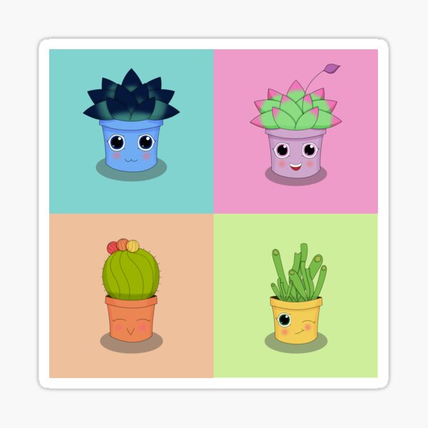 Succulent Pop Art Sticker