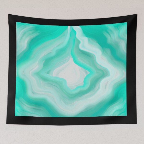 Item preview, AGATE BLUE GREEN AND WHITE designed and sold by Overthetopsm.