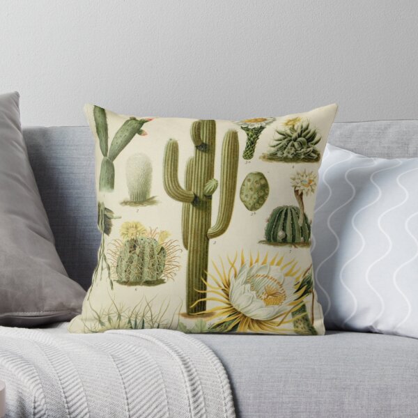 Naturalist Cacti Throw Pillow