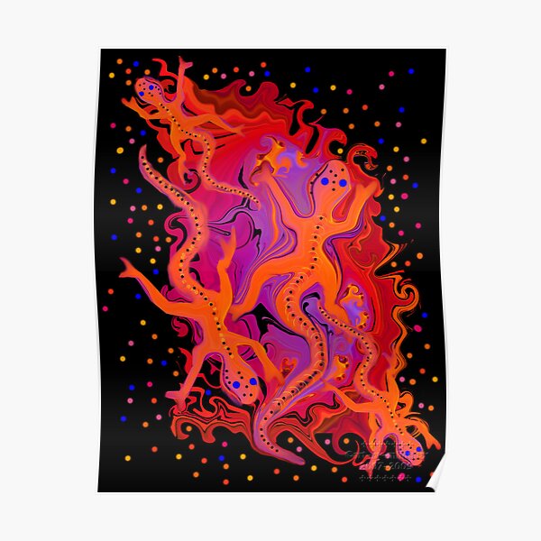 Fire Gecko Family Poster