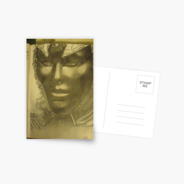 Mascerade mask Postcard