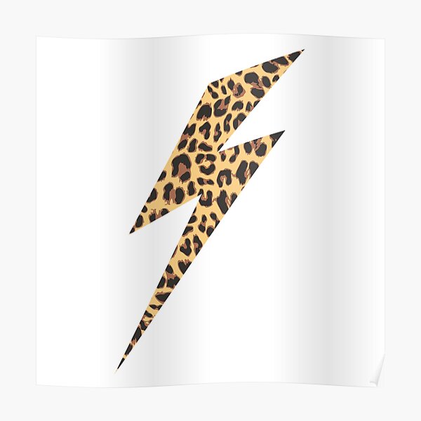 Wild Thing Leopard Lightning Bolt Poster