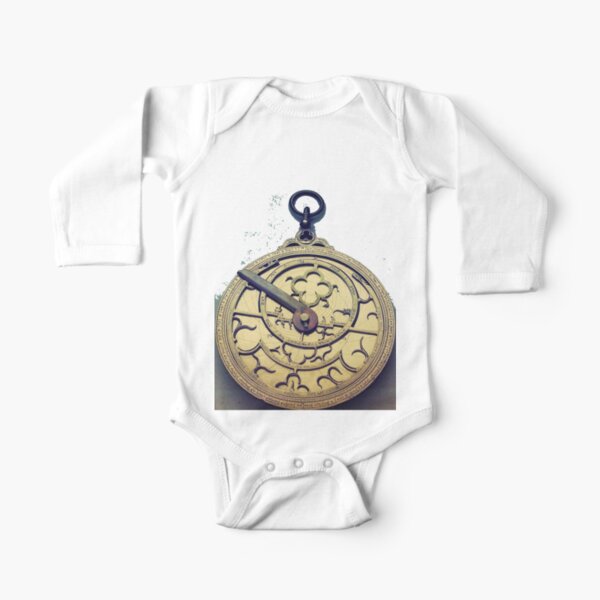 Museum of History of the Jews, Museu d'Història dels Jueus, #time, #clock, #antique, #watch, #old, #timer, #instrumentoftime, #oldfashioned Long Sleeve Baby One-Piece