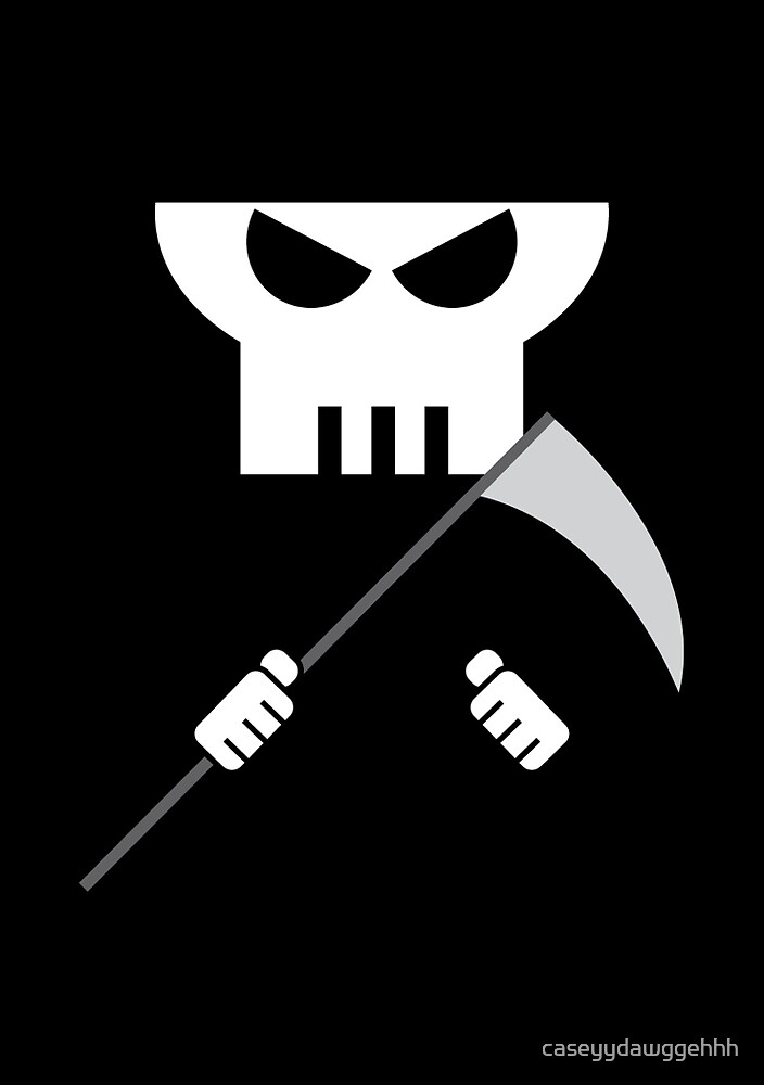 "Grim Reaper minimalist design" by caseyydawggehhh | Redbubble