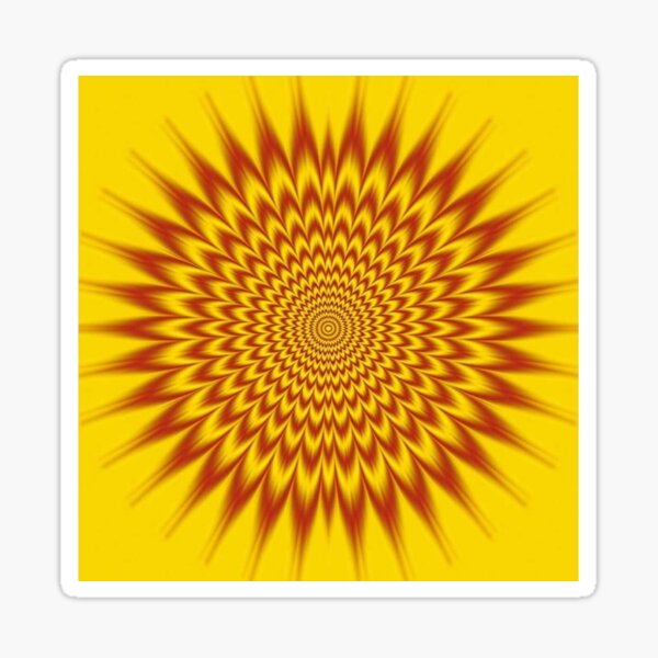 Gianni A. Sarcone Artist #flower, #abstract, #sunflower, #summer, #petal, #pattern, #design, nature, #GeometricShape Sticker