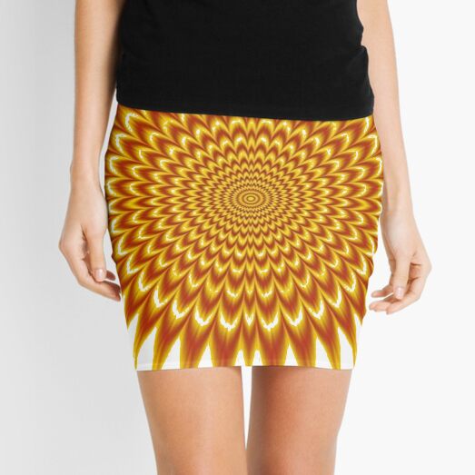 Gianni A. Sarcone Artist #bright, #flower, #abstract, #sunflower, #summer, #petal, #pattern, #design Mini Skirt
