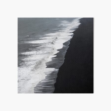 Black Sand Beach, Iceland Art Board Print