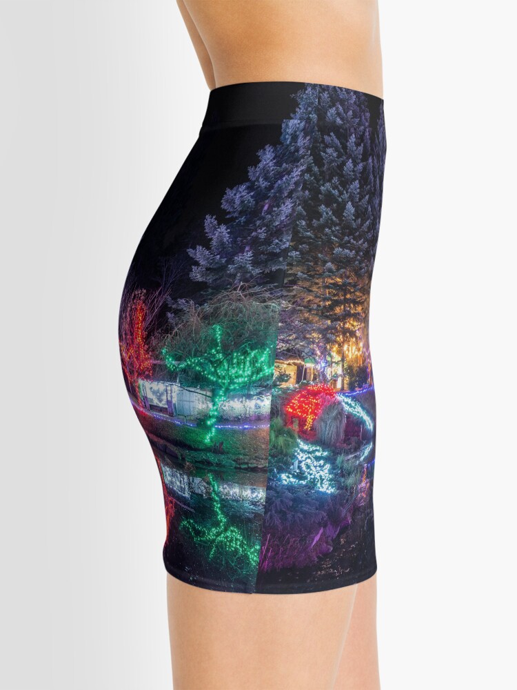 Alternate view of Christmas Lights at the Japanese Gardens Mini Skirt