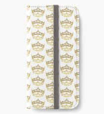 Queen of Hearts gold crown tiara by Kristie Hubler iPhone Wallet/Case/Skin