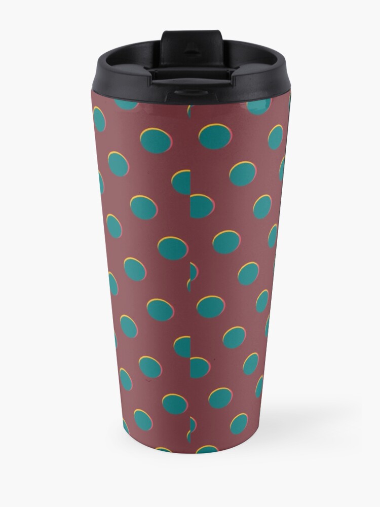Alternate view of Pattern design - Red and blue dot Travel Mug