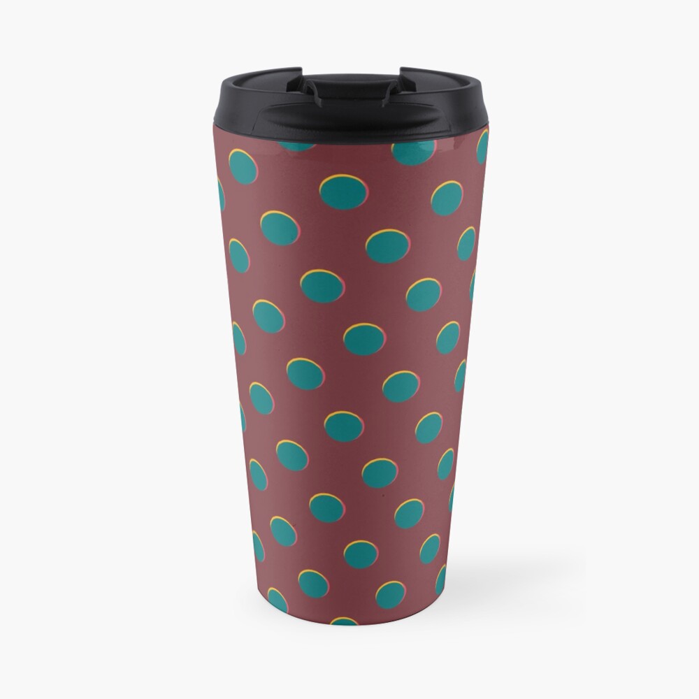 Pattern design - Red and blue dot Travel Mug