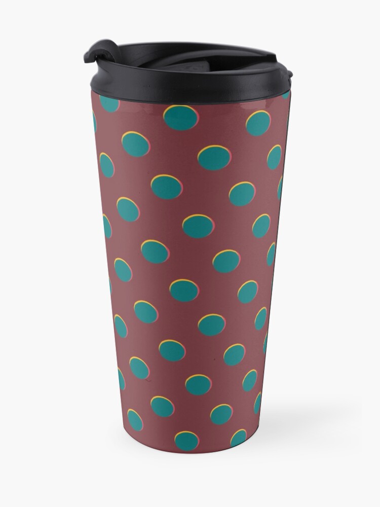Alternate view of Pattern design - Red and blue dot Travel Mug