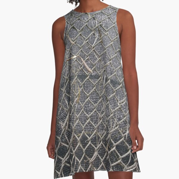 #pattern, #abstract, #design, #wallpaper, #rough, #net, #grid, #textured A-Line Dress
