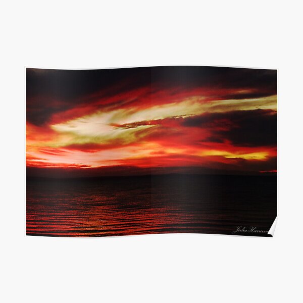 Red Swirls Poster