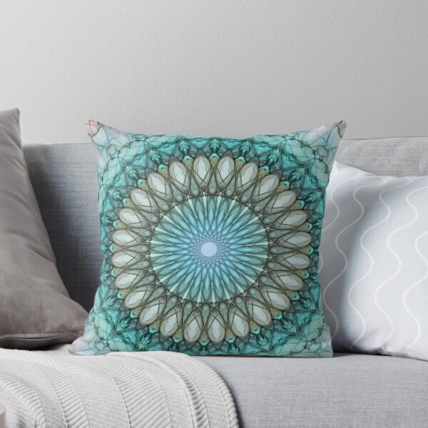 Item preview, Pretty delicate mandala in light blue and brown tones designed and sold by JBlaminsky.