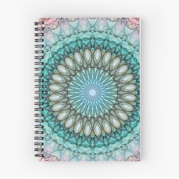 Item preview, Pretty delicate mandala in light blue and brown tones designed and sold by JBlaminsky.