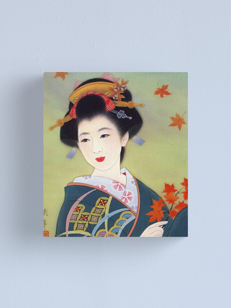 "Japanese classic geisha lady art" Canvas Print for Sale by RBEnt