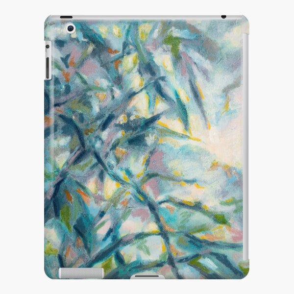 Douceur nature en bleu et mauve Coque rigide iPad