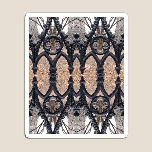 #symmetry, #metal, #design, #architecture, #art, #pattern, #ornate, vertical, #GothicStyle Magnet