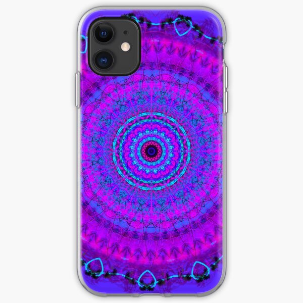 Purple Psyche Mandala iPhone Soft Case
