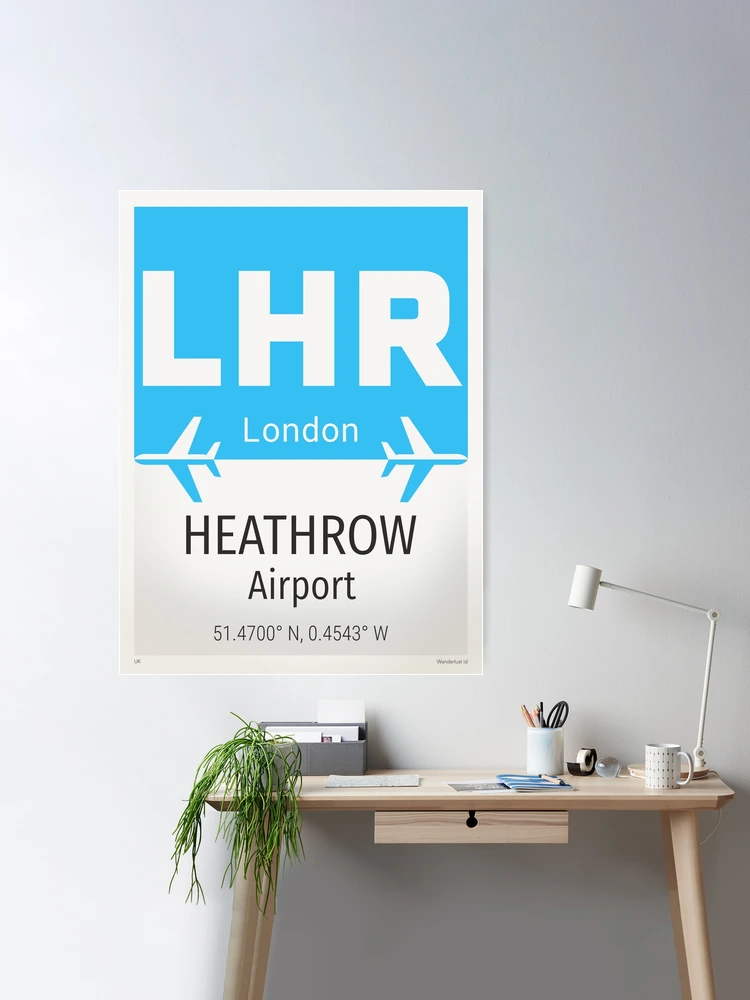 K. G. Redbubble Poster airport | airportstickers LHR\