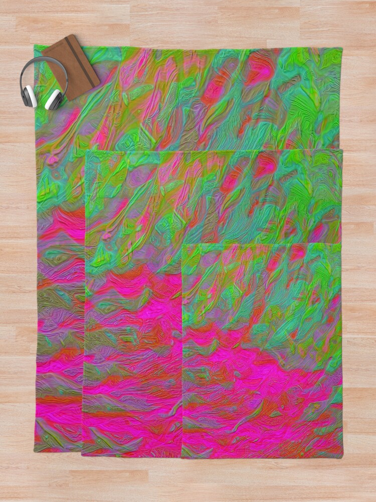 Alternate view of Abstract digital painting Throw Blanket