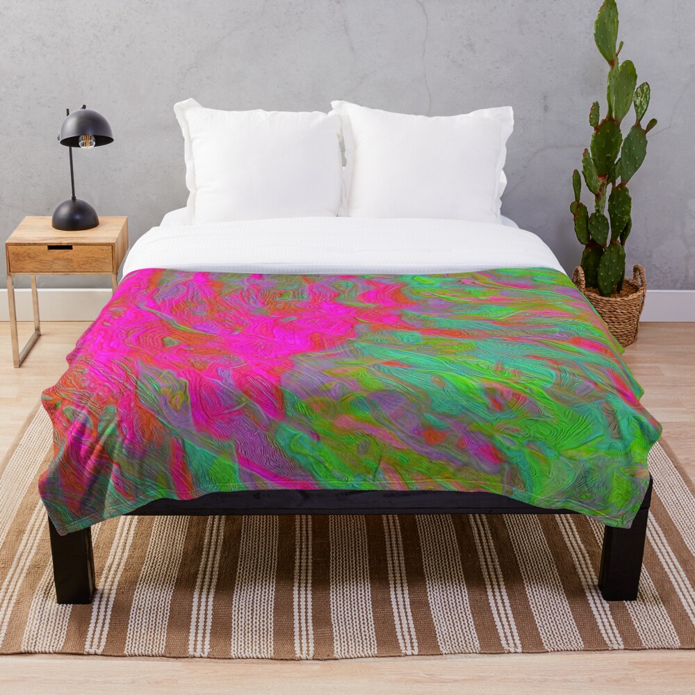Abstract digital painting Throw Blanket