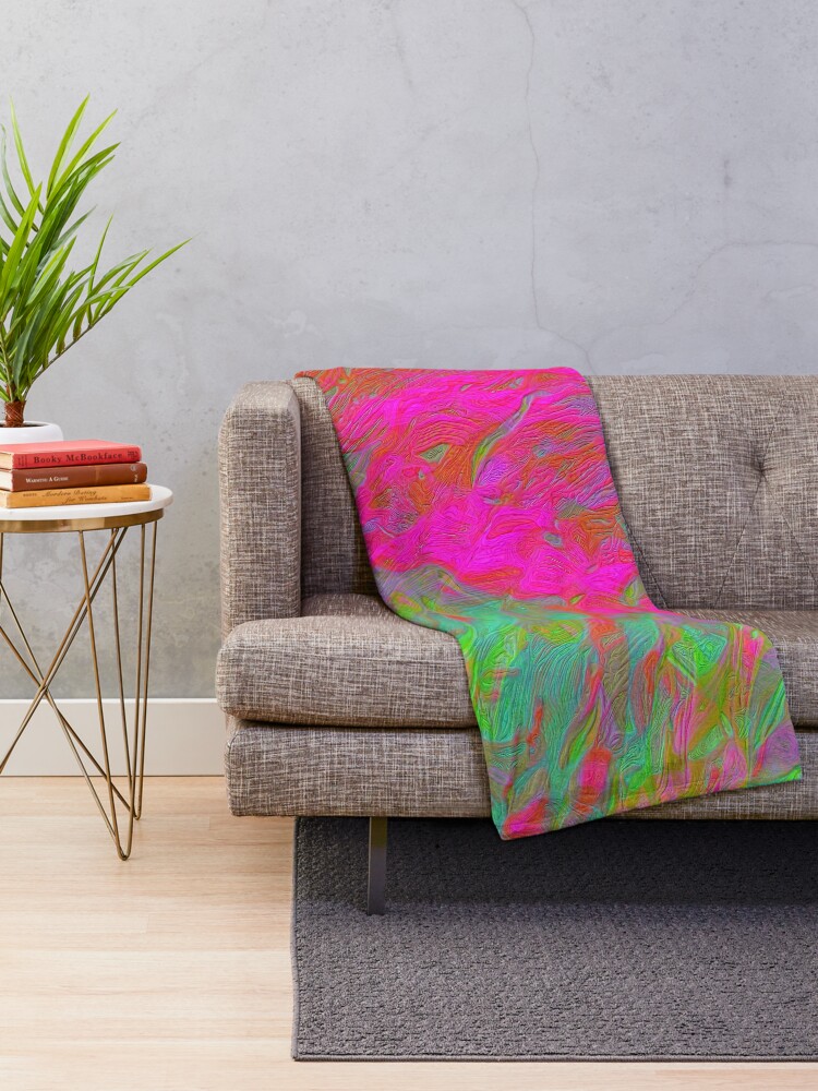 Alternate view of Abstract digital painting Throw Blanket