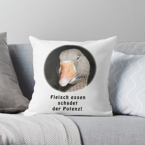 Gut informierte Gans Dekokissen
