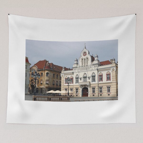 Item preview, Beautiful old white building Union square Timisoara Romania designed and sold by goceris.