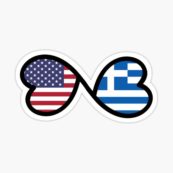 Griechenland griechisch Flagge Fahne Herz Sticker