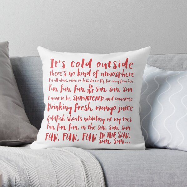 Red Dwarf Lyrics Throw Pillow