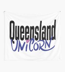 Queensland Unicorn Australia Raised Me Wall Tapestry