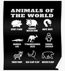 funny animal names posters