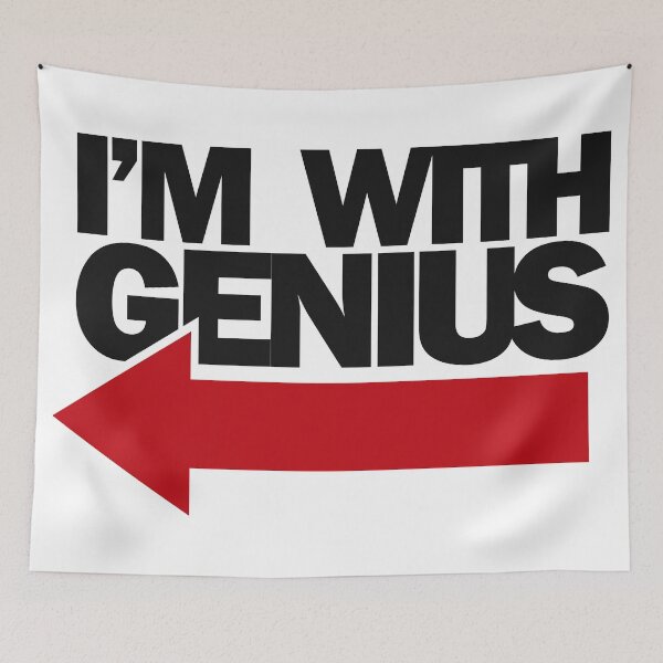 Item preview, I'm with a genius designed and sold by AsKartongs.