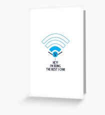 Angry Wifi Greeting Card