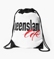 Queensland Life Australia Raised Me Drawstring Bag