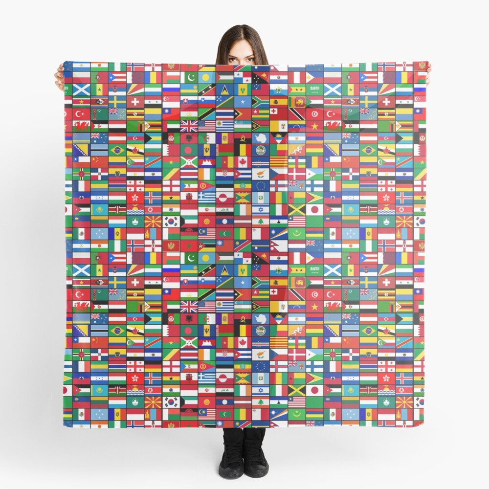 "The World's Flags" Scarf by WorldFlagCo | Redbubble
