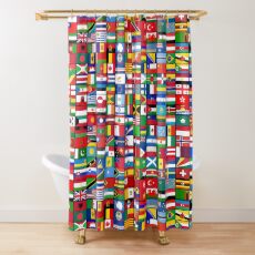The World's Flags Shower Curtain