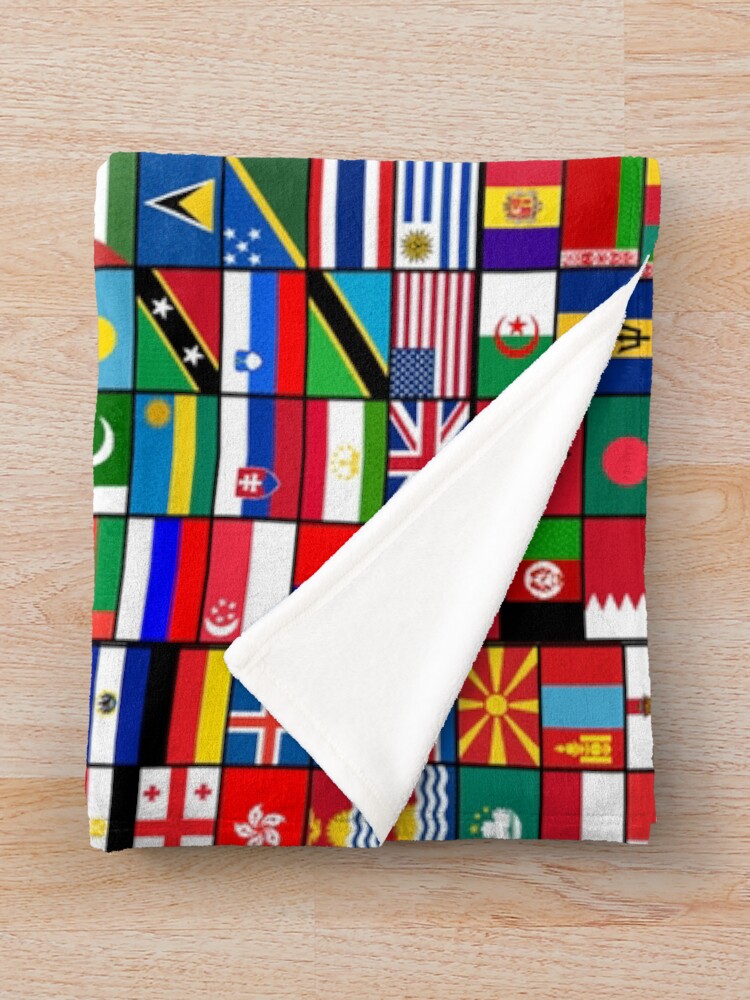 "The World's Flags" Throw Blanket for Sale by WorldFlagCo Redbubble