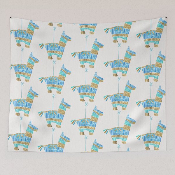 Item preview, Mexican Donkey Piñata – Blue & Gold Palette designed and sold by Cat Coquillette.